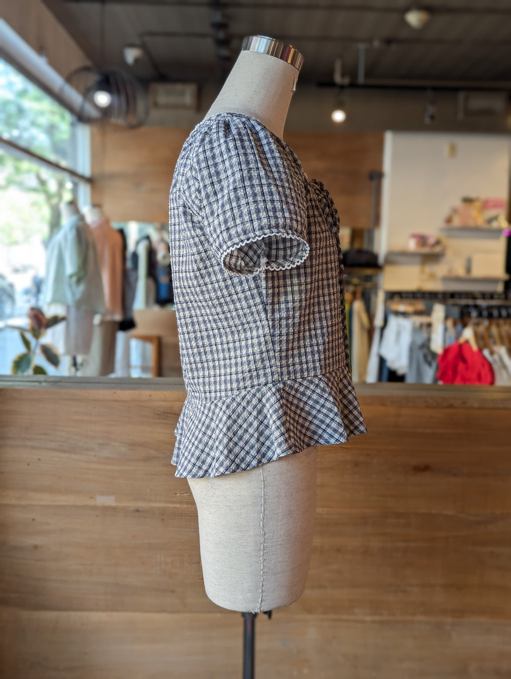 Prairie Breeze Peplum Bow Top