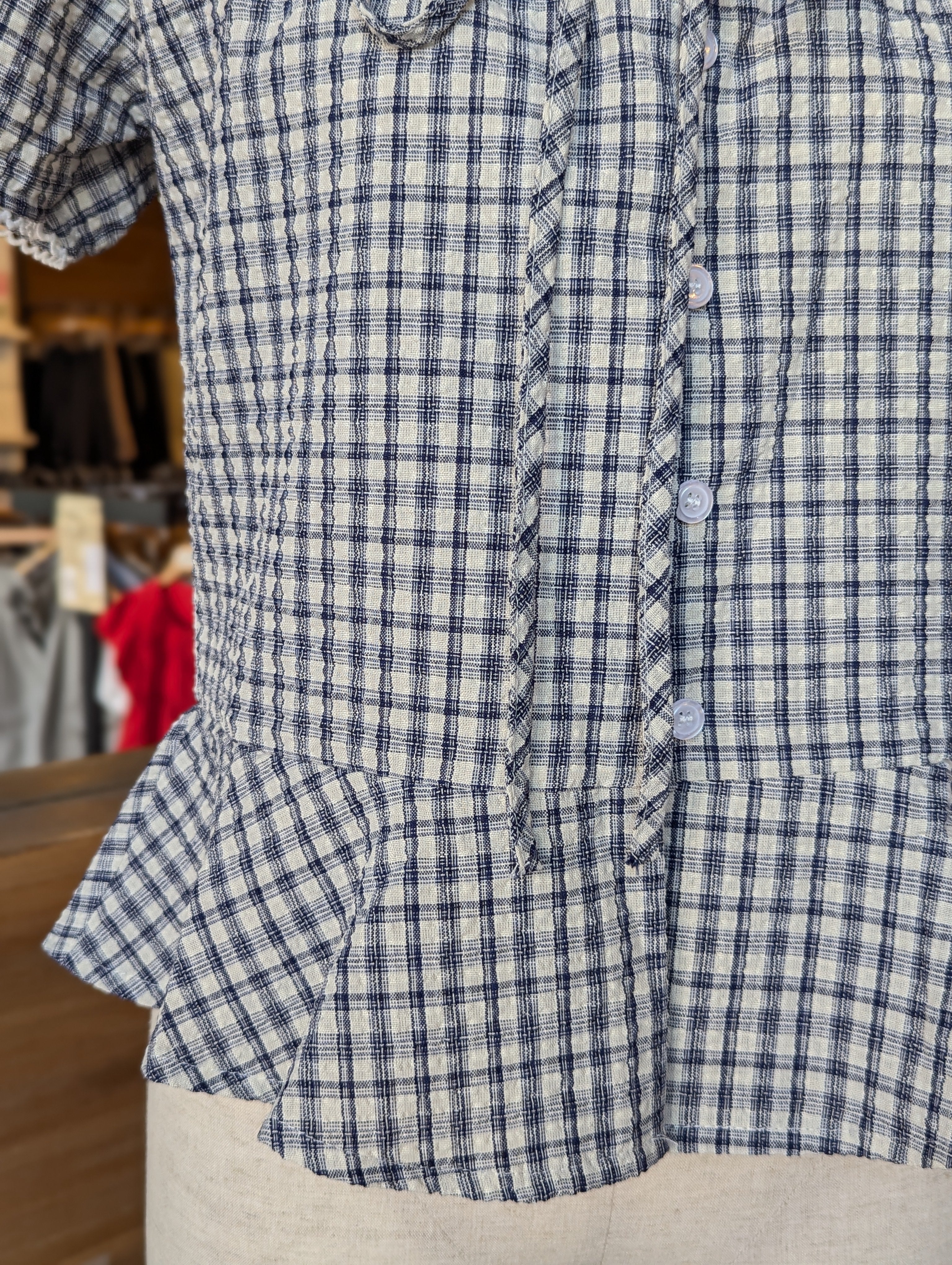 Prairie Breeze Peplum Bow Top