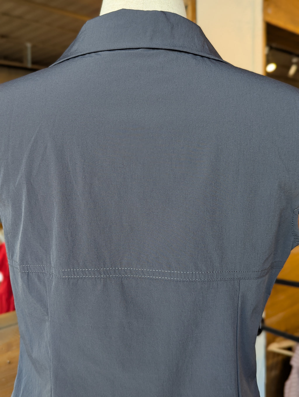 Earl Grey Double-Breasted Button Top