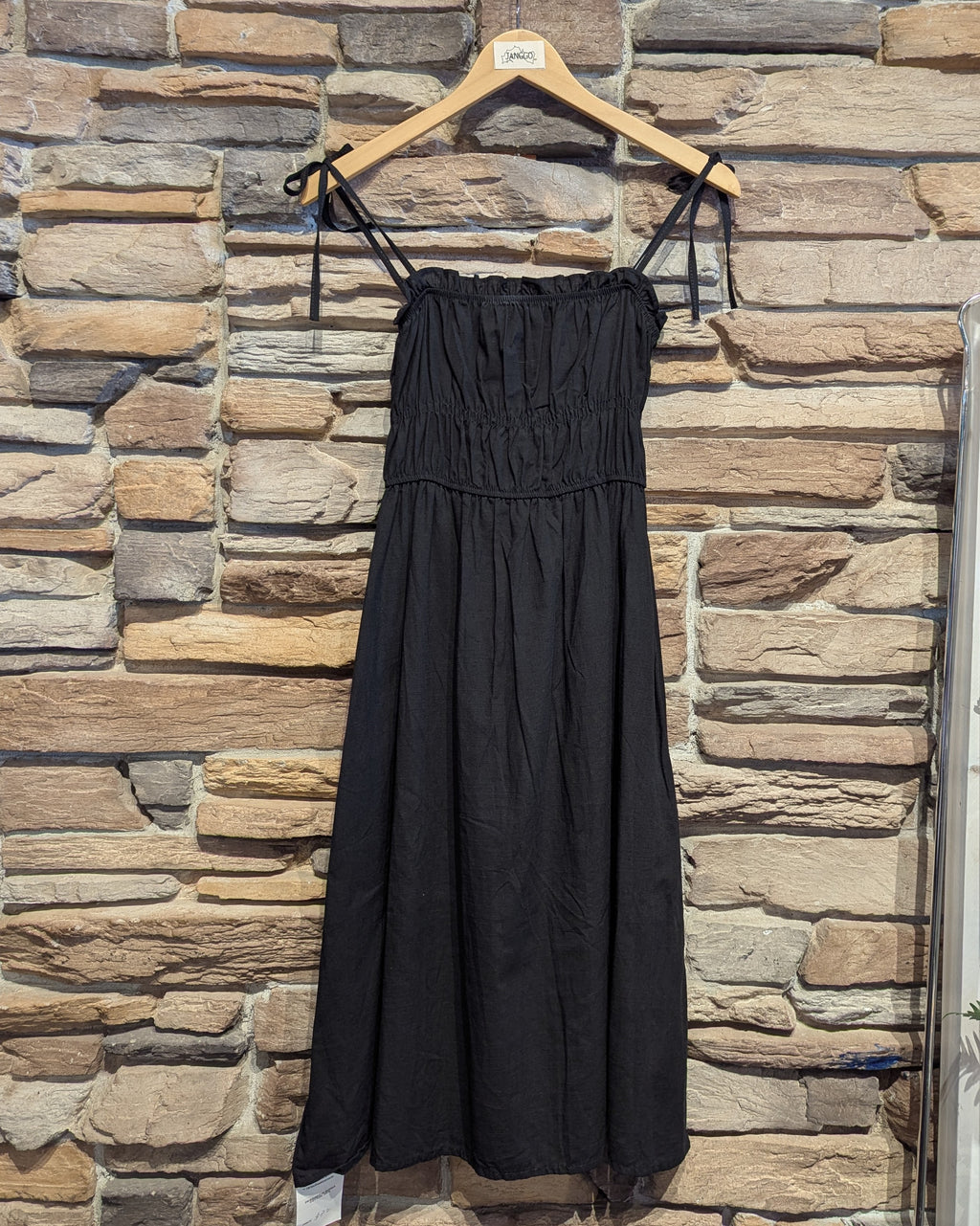 Midi Cotton Shirring Dress