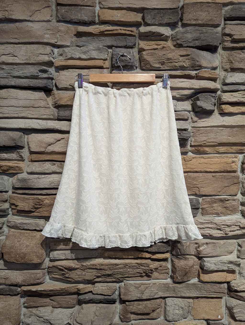 Noir Blossom Lace Midi Skirt