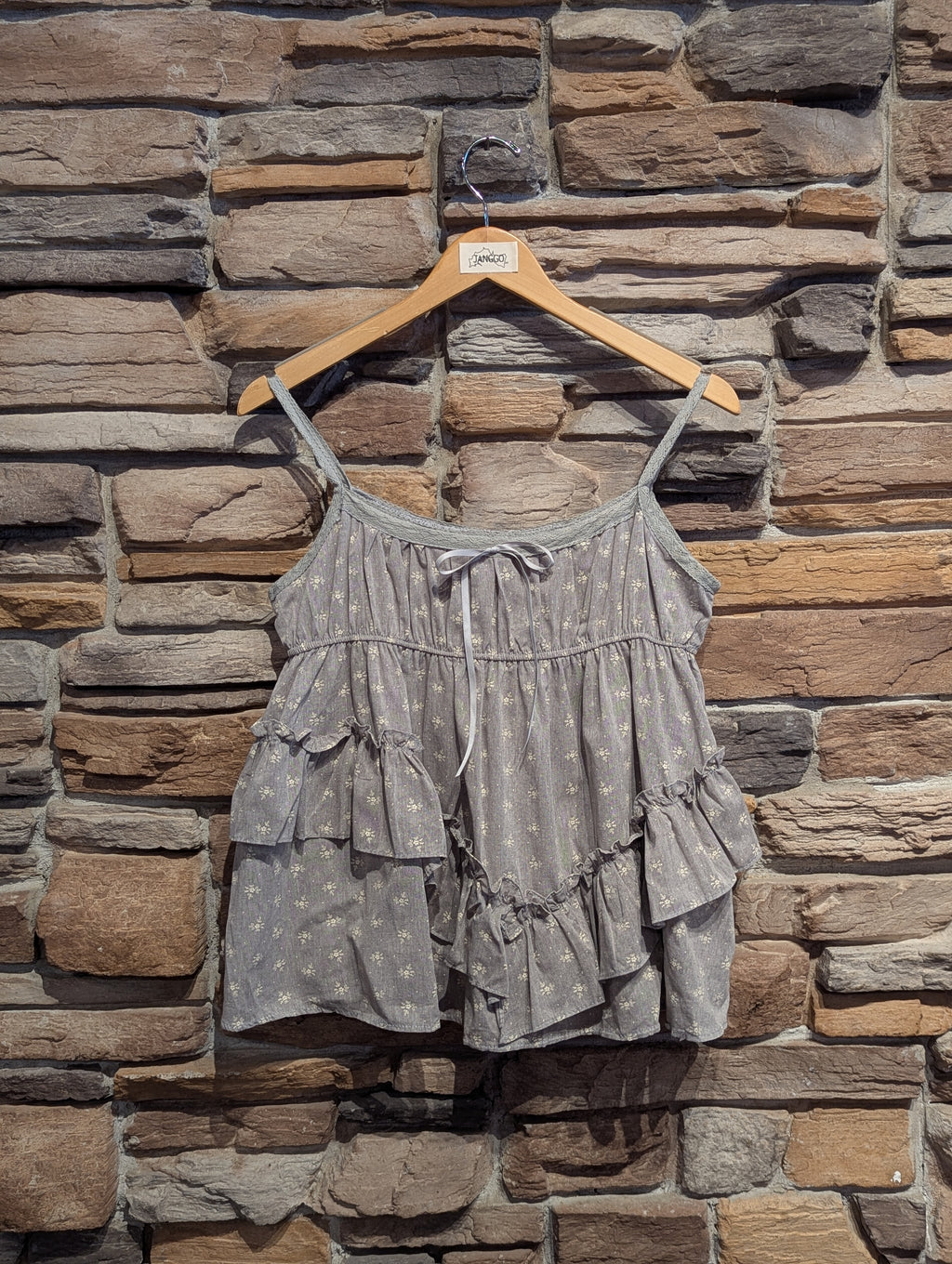 Pressed Flower Ruffle Top