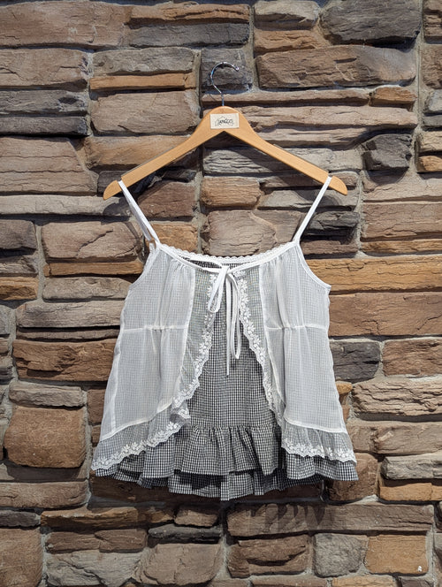 Checkmate Lace and Layer top