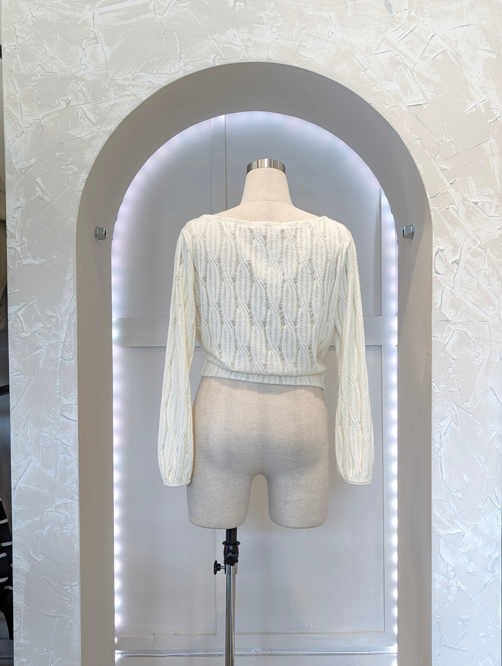 Draped neck Wrap Knitted Top
