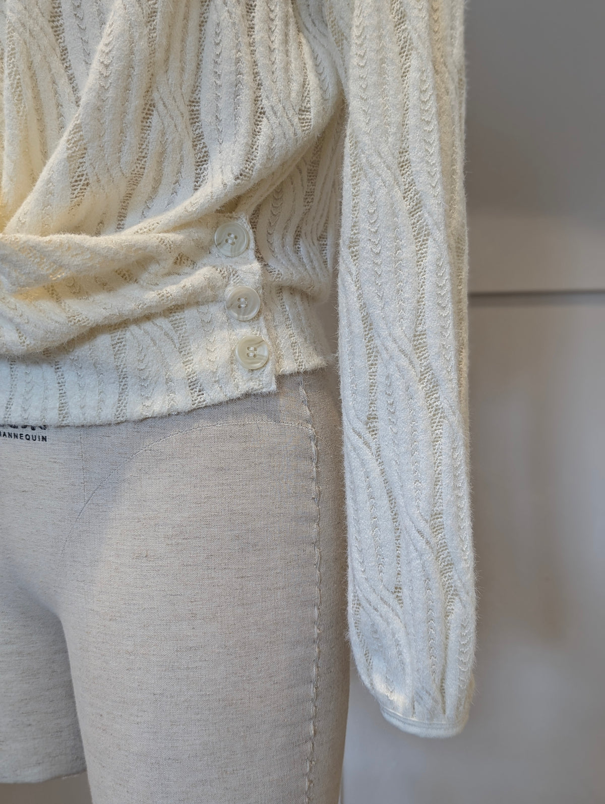 Draped neck Wrap Knitted Top