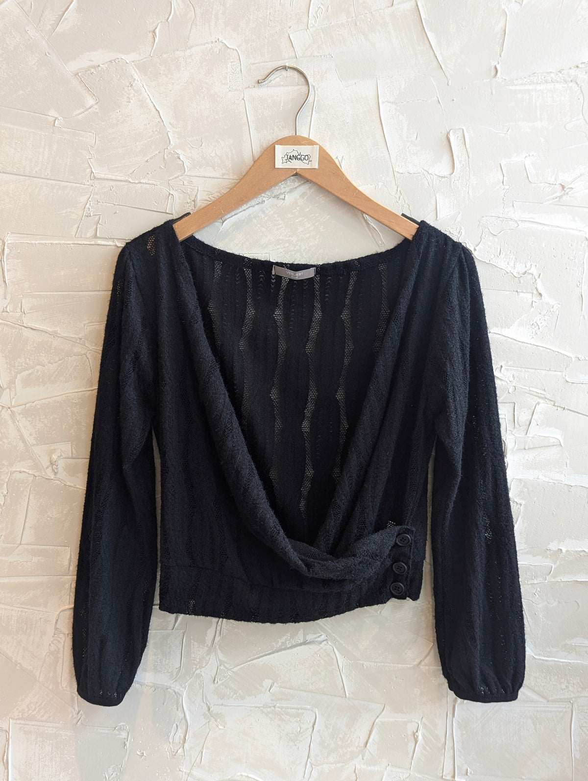 Draped neck Wrap Knitted Top
