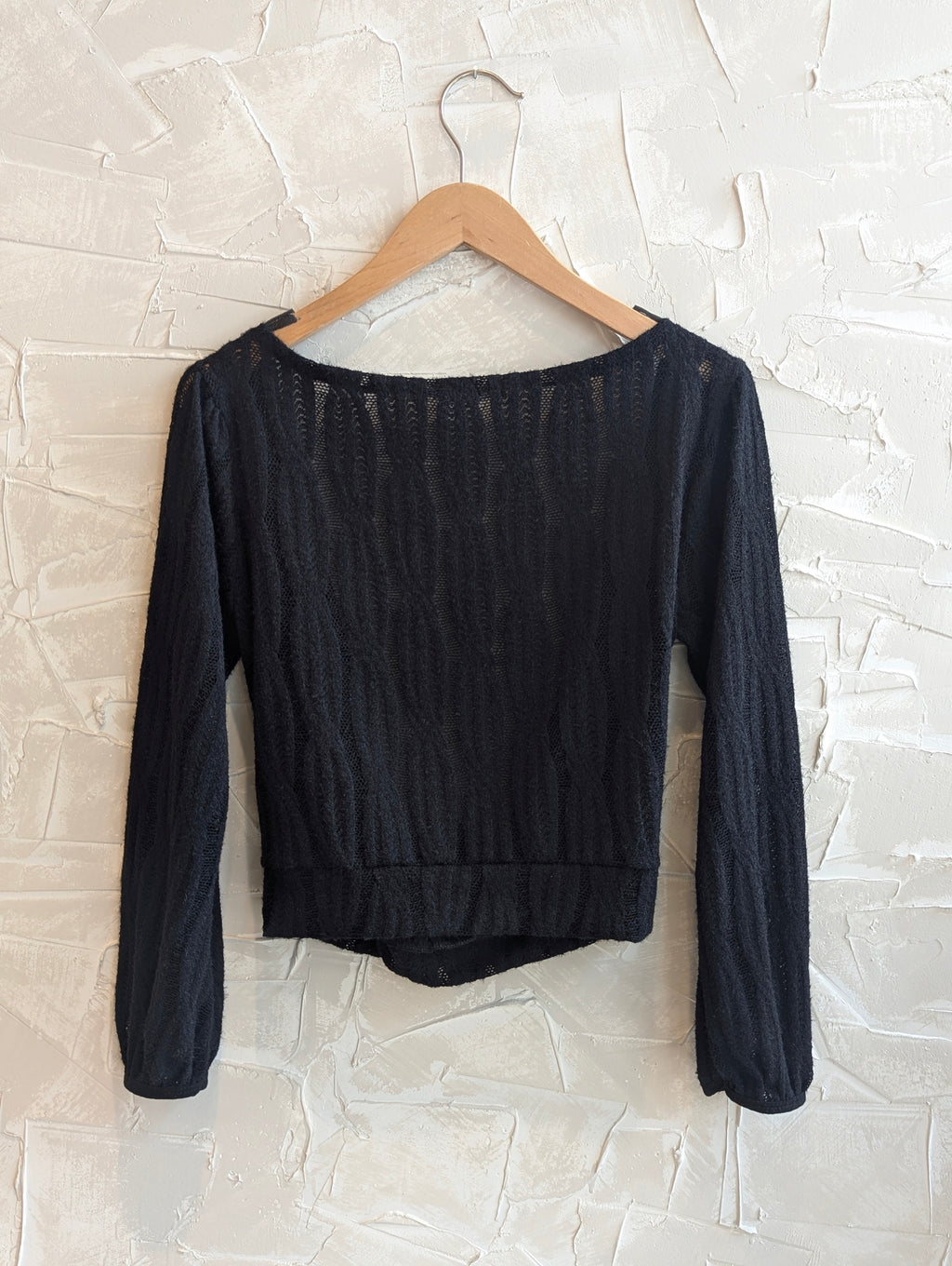 Draped neck Wrap Knitted Top