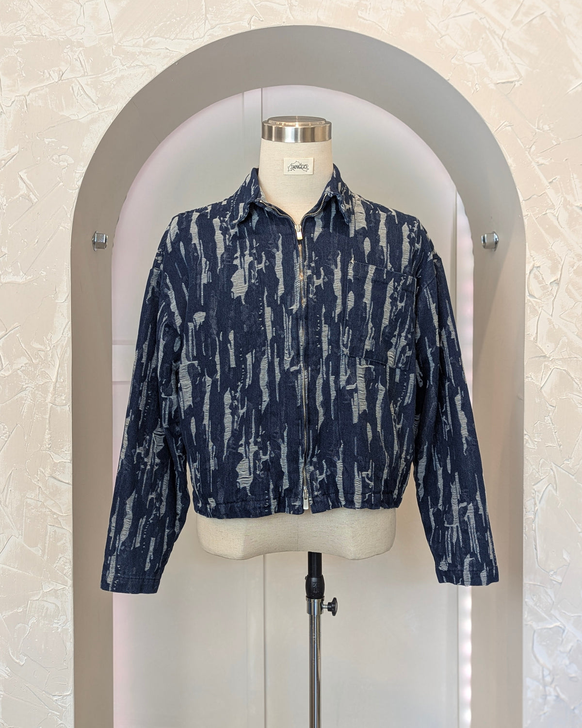 Weathered Indigo Double Zip Jacket
