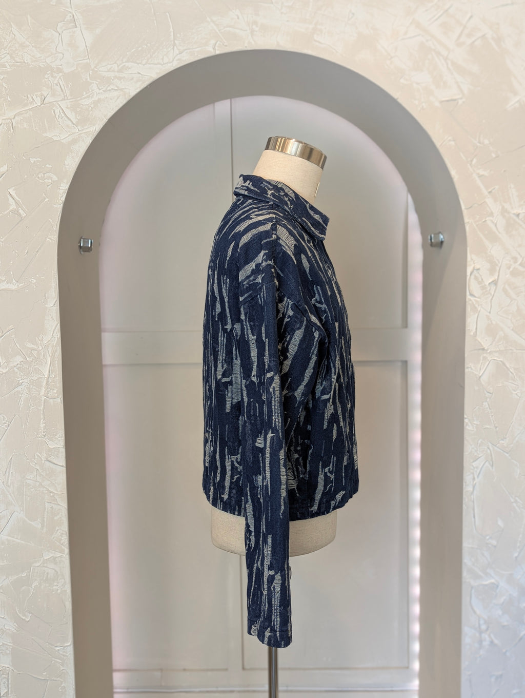 Weathered Indigo Double Zip Jacket