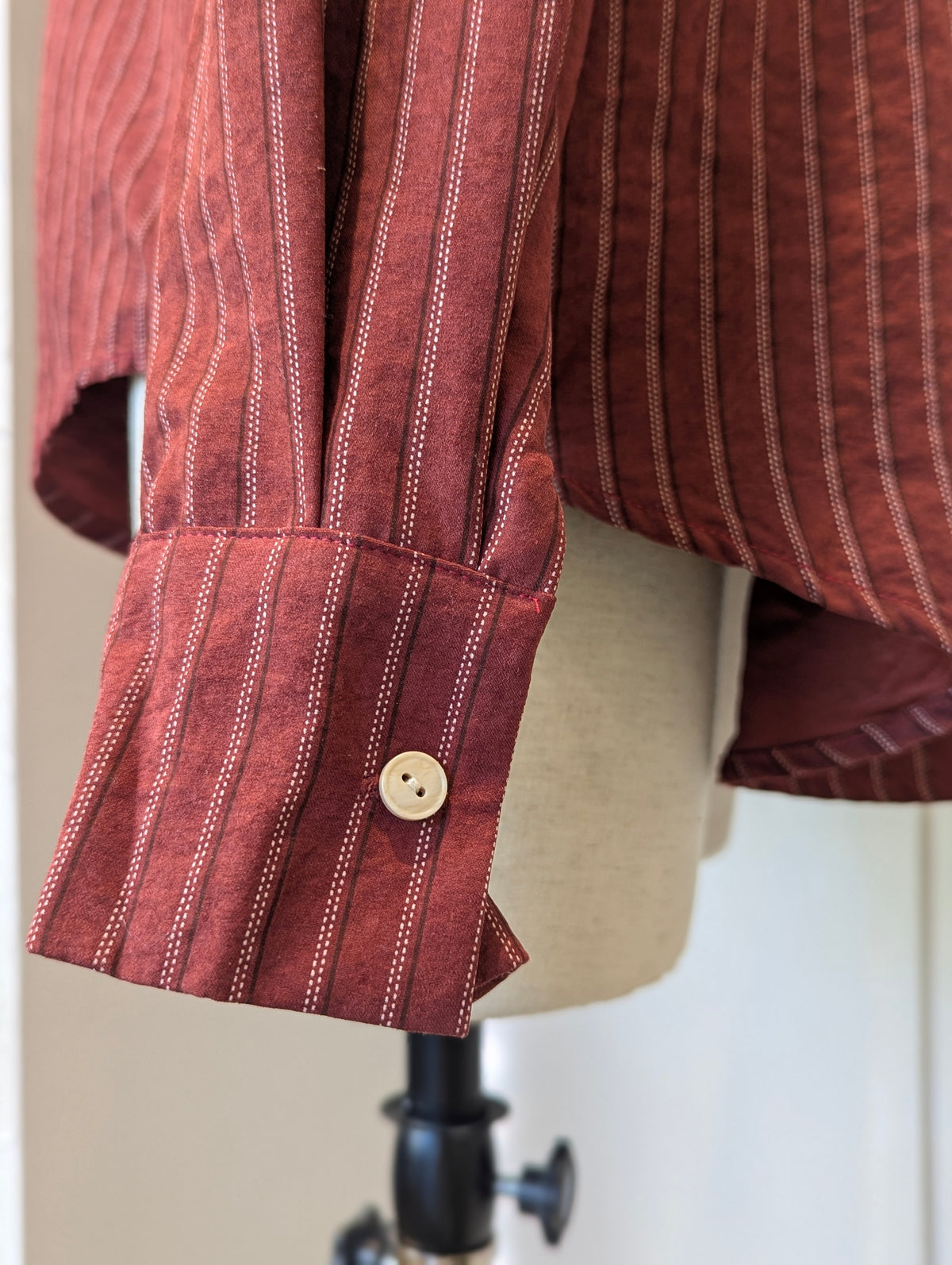 Velvet Feel stripe Button up