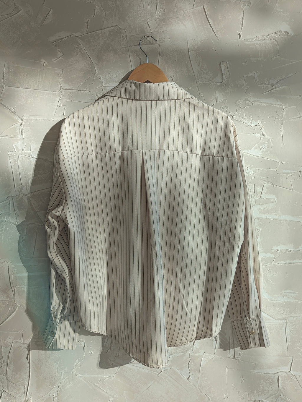 Velvet Feel stripe Button up