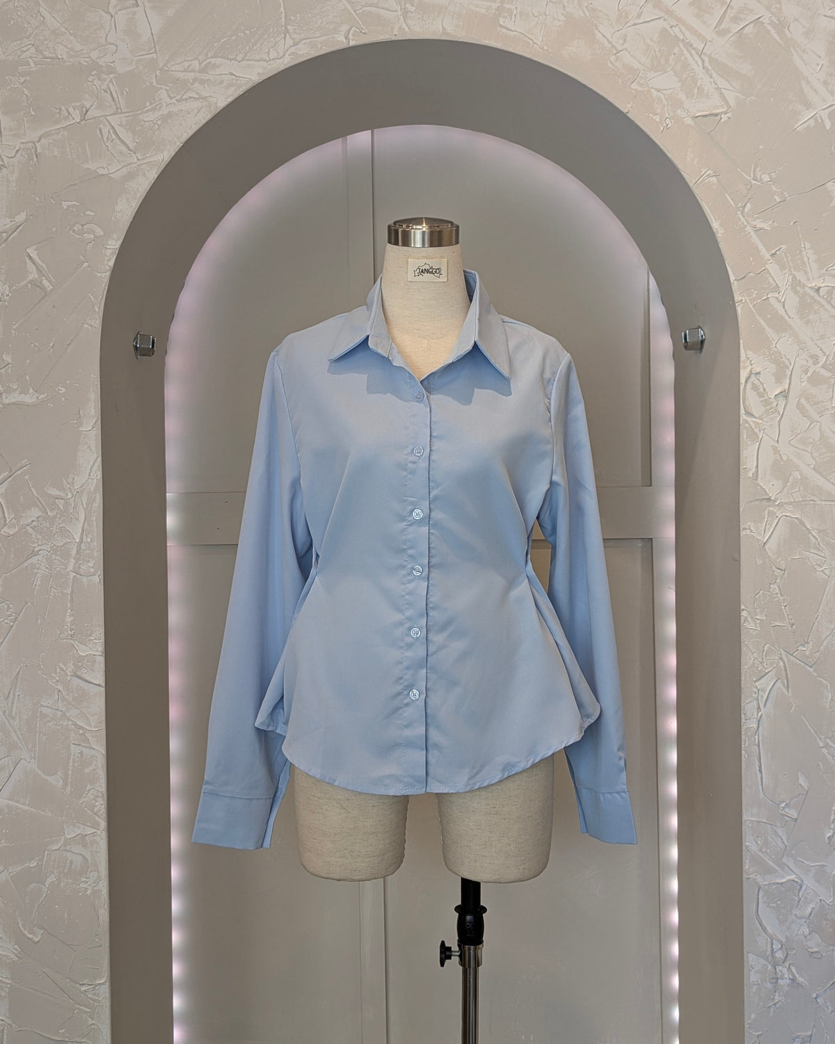 Side Button Cinch Blouse