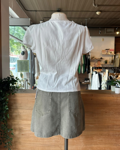 Love Letter Lace Trim Blouse