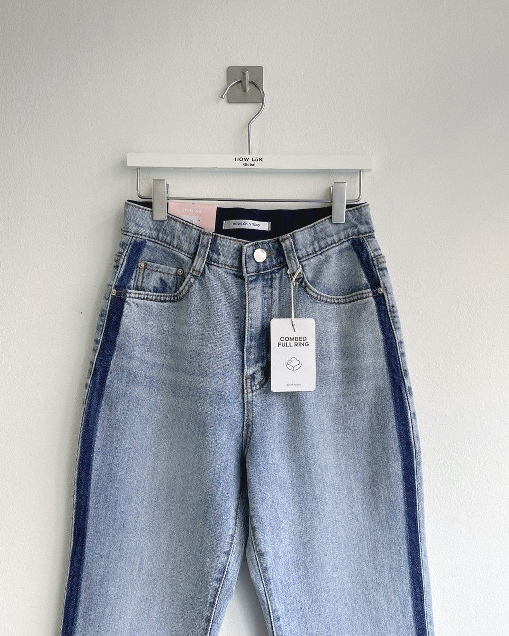 Bell bottom split hem flared jeans